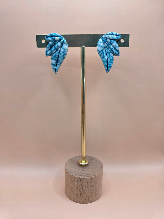 Set bijoux bleu & bague marbrée