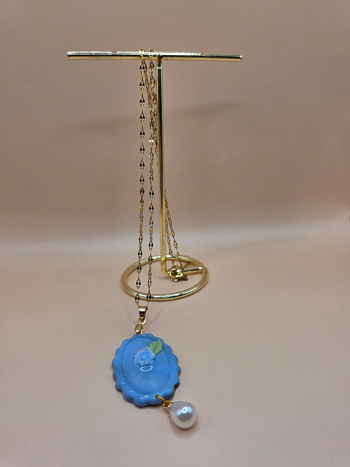 Set Bijoux bleues avec perle