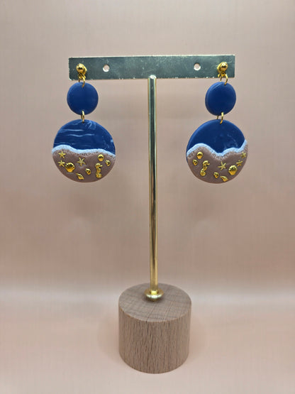Boucles d’oreilles plage dorée