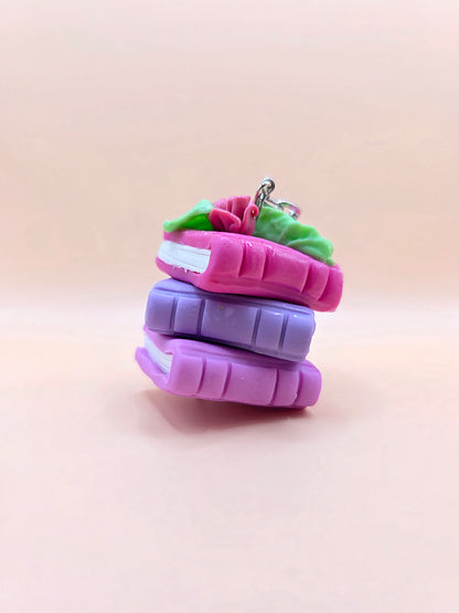 Porte-clé livre rose