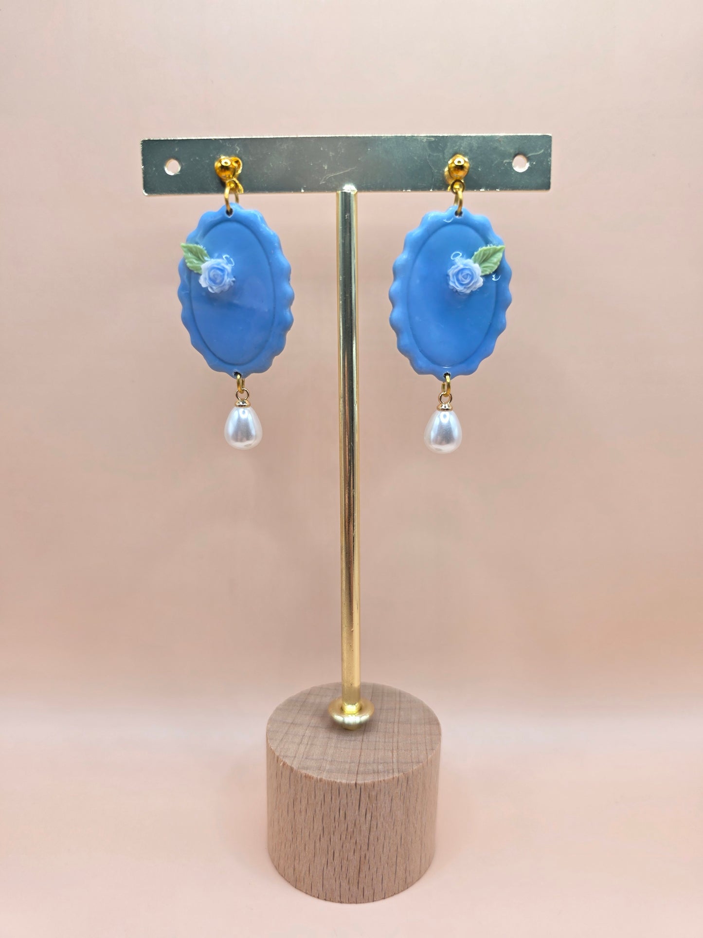 Set Bijoux bleues avec perle