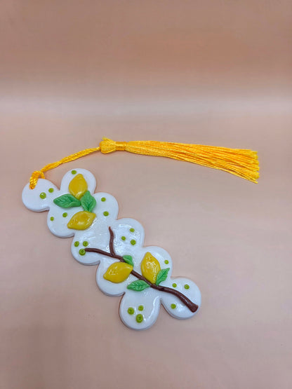 Marque-page citron en pâte polymère