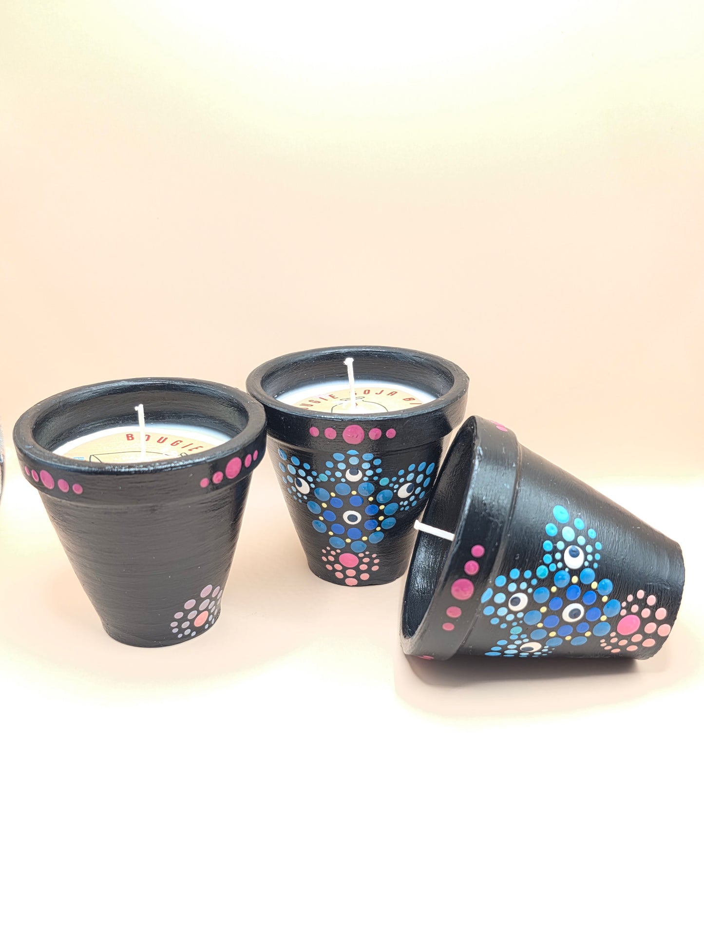 Lot de 3 bougies parfumées artisanales