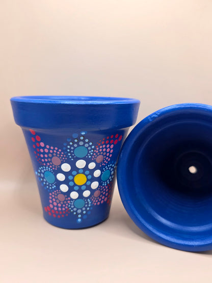 Lot de 3 mini pots décorés à la main