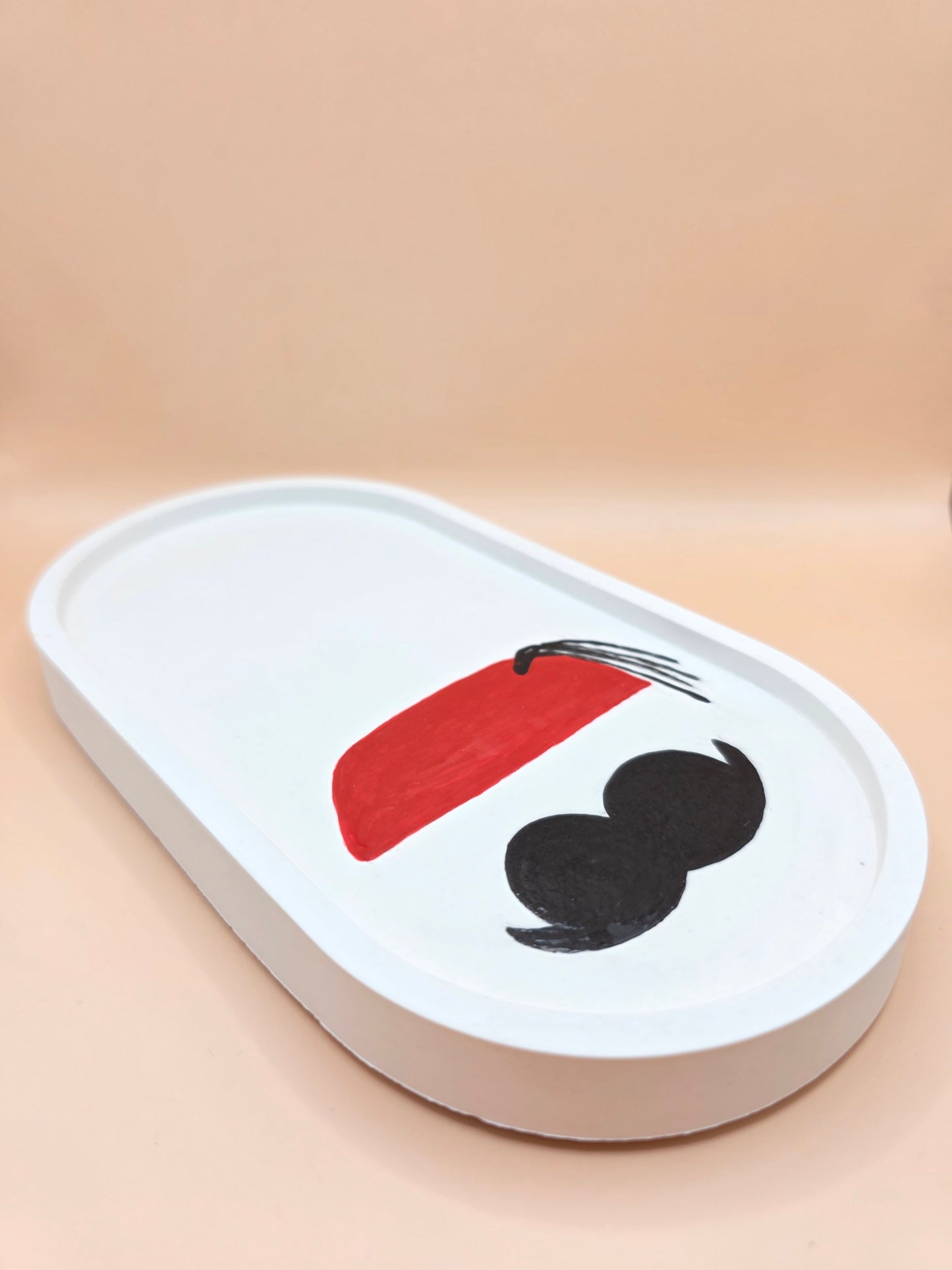Tasse porte bleue tunisienne avec plateau