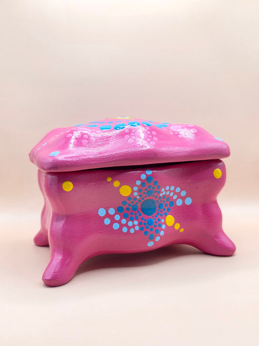 Boîte à bijoux rose