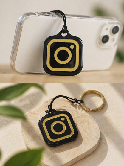 Porte-clé NFC Réseaux Sociaux – Imprimé en 3D & Personnalisable GOLD