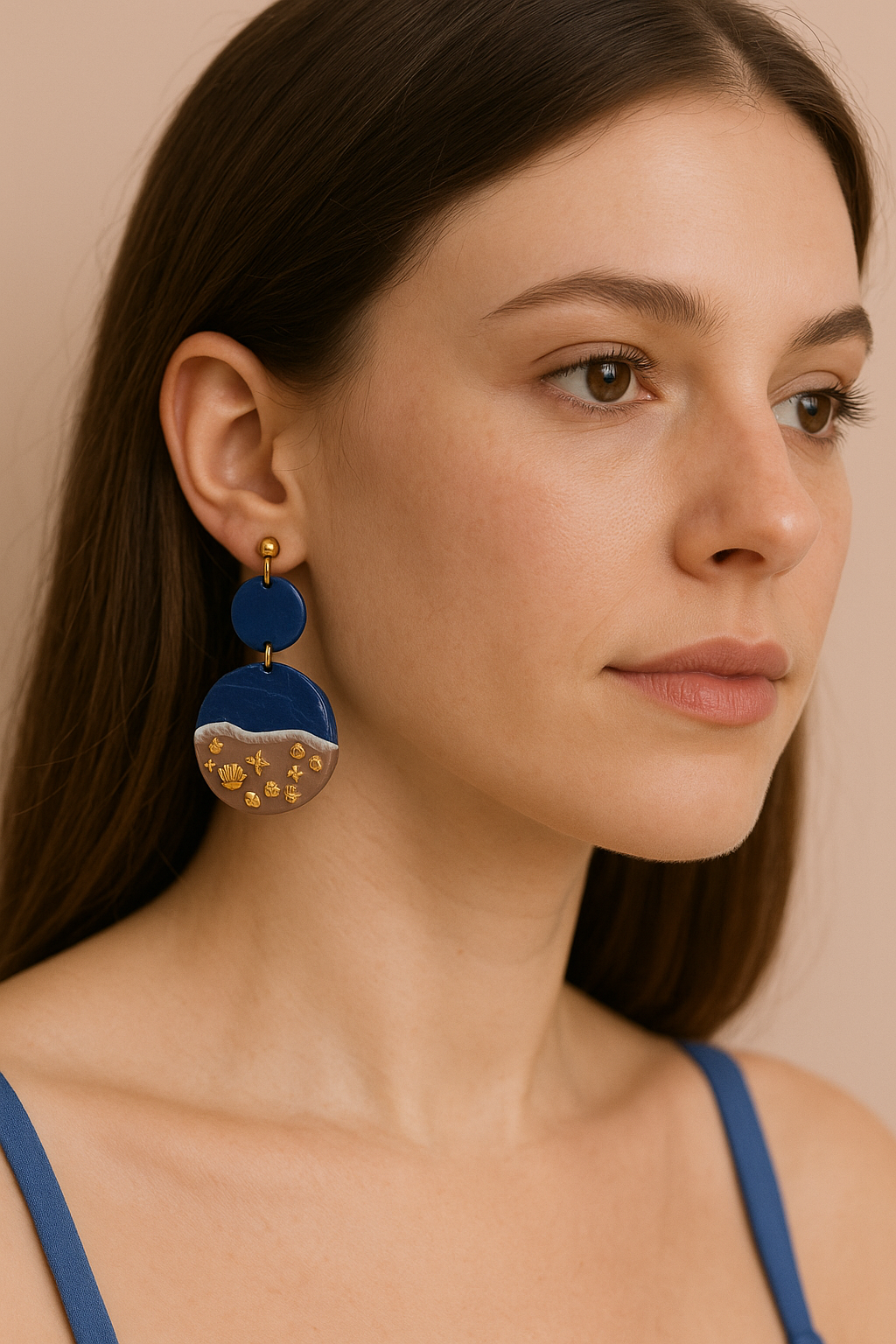 Boucles d’oreilles plage dorée