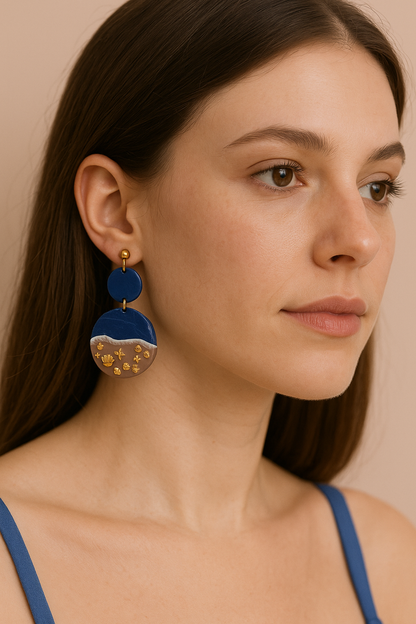 Boucles d’oreilles plage dorée