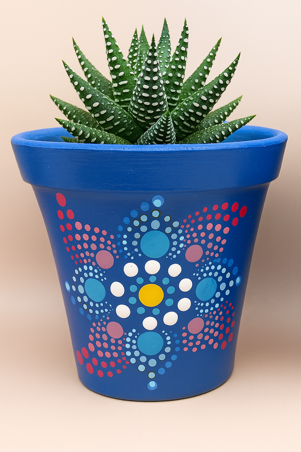 Lot de 3 mini pots décorés à la main