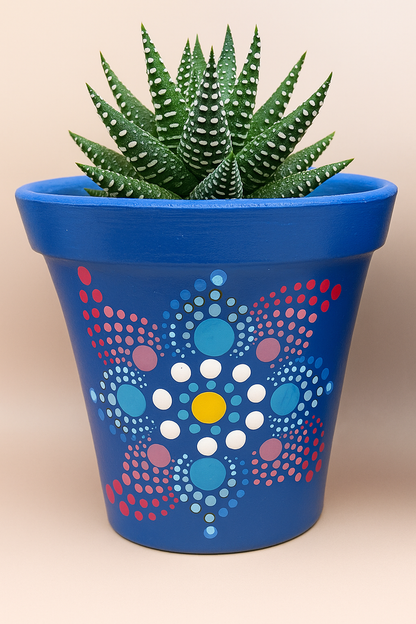 Lot de 3 mini pots décorés à la main