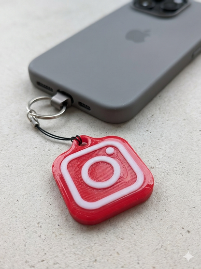 Porte-clé NFC Réseaux Sociaux – Imprimé en 3D & Personnalisable